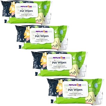 Petlicious & More Wet Pet Wipes for Dogs, Puppies & Pets with Fresh Apple Scent 6