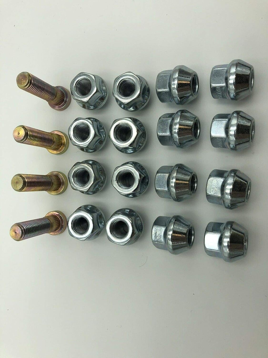ATV Wheel Studs by Rad Parts with New Chrome H.D Lug Nuts for Honda TRX 450 400 250, Foreman, Rincon, Rubicon, Rancher, FourTrax 4 Studs 16 Lug Nuts