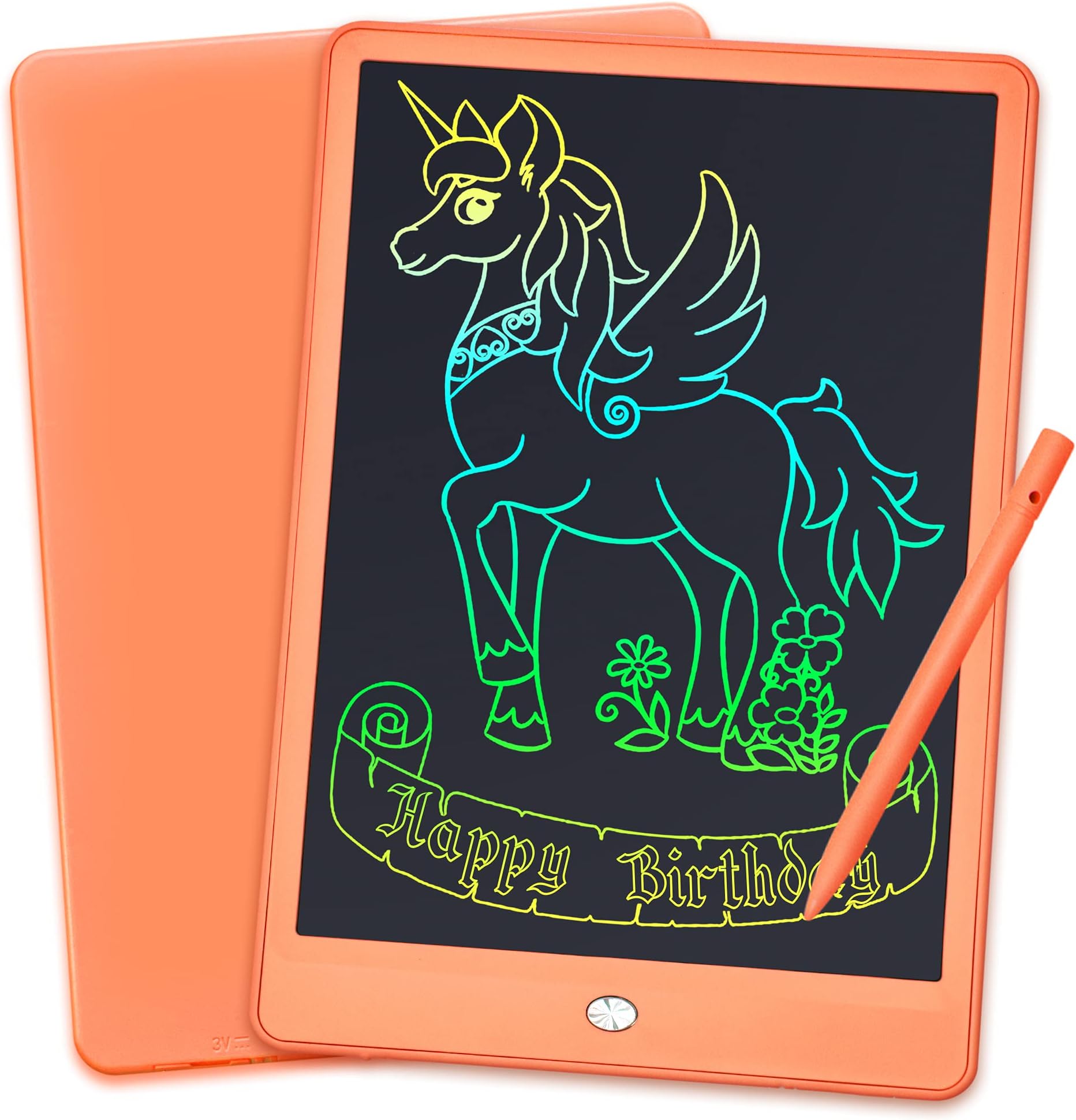 LCD Writing Tablet 10 Inch Colorful Screen Drawing Tablet for Kids, Reusable and Portable Toddler Educational Toys for 3 4 5 6 Years Old Boys and Girls