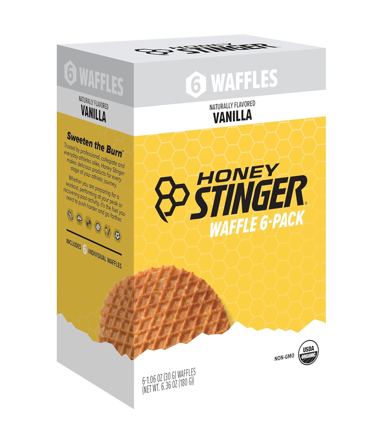 Honey Stinger Organic Gluten Free Salted Caramel Waffle | Energy Stroopwafel for Exercise, Endurance and Performance | Sports Nutrition for Home & Gym, Pre and Post Workout | Box of 6 Waffles, 6.36 Oz : Health & Household