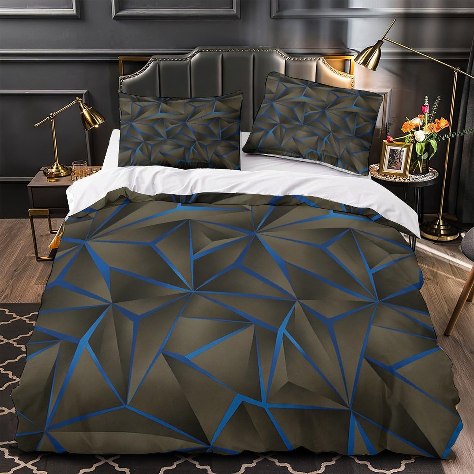 Housse de couette hypoallergénique avec fermeture éclair pour lit King