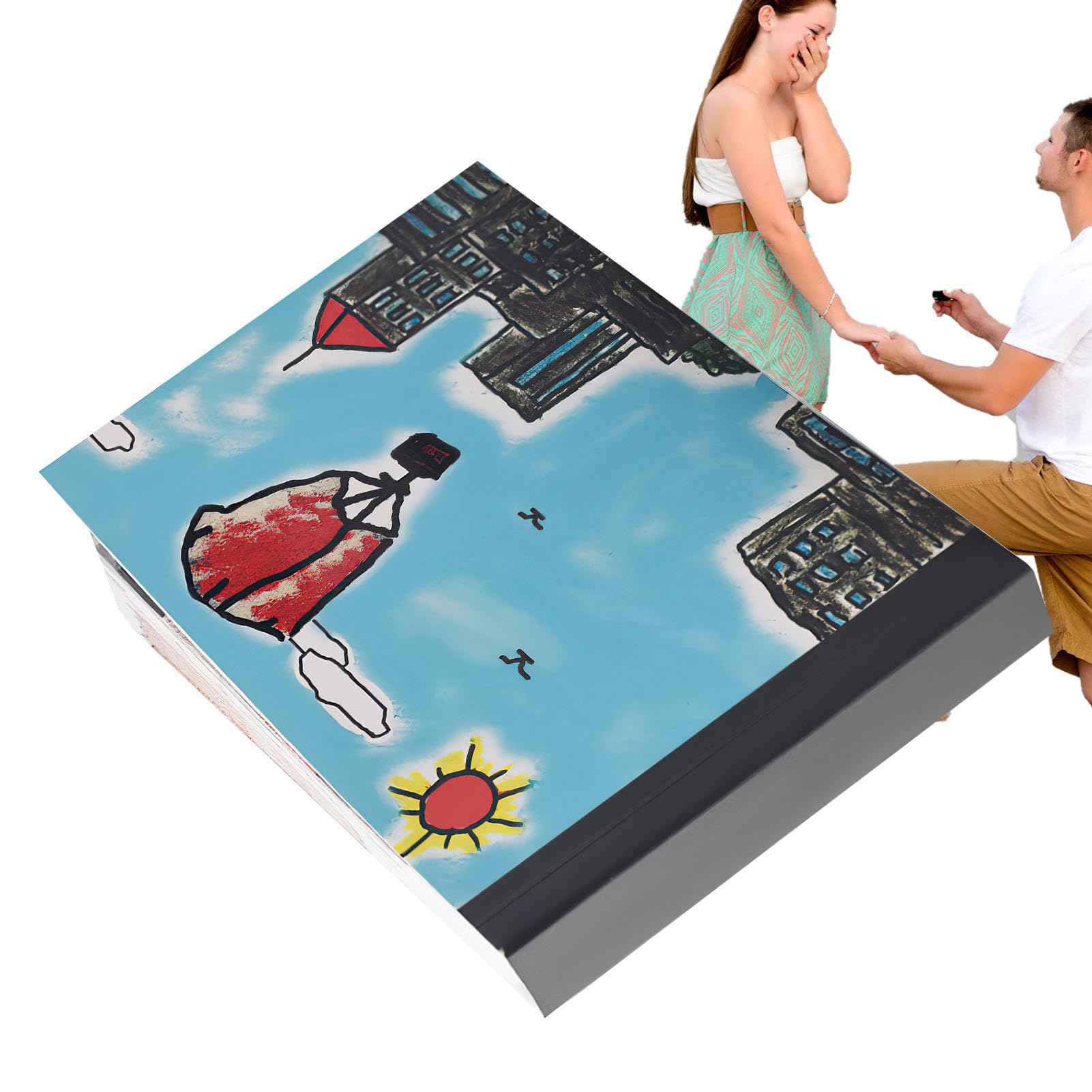 HAMIL Livre Proposition créative Animation flipss Bricolage avec Trou 126 Pages Bague cachée Cadeau fiançailles