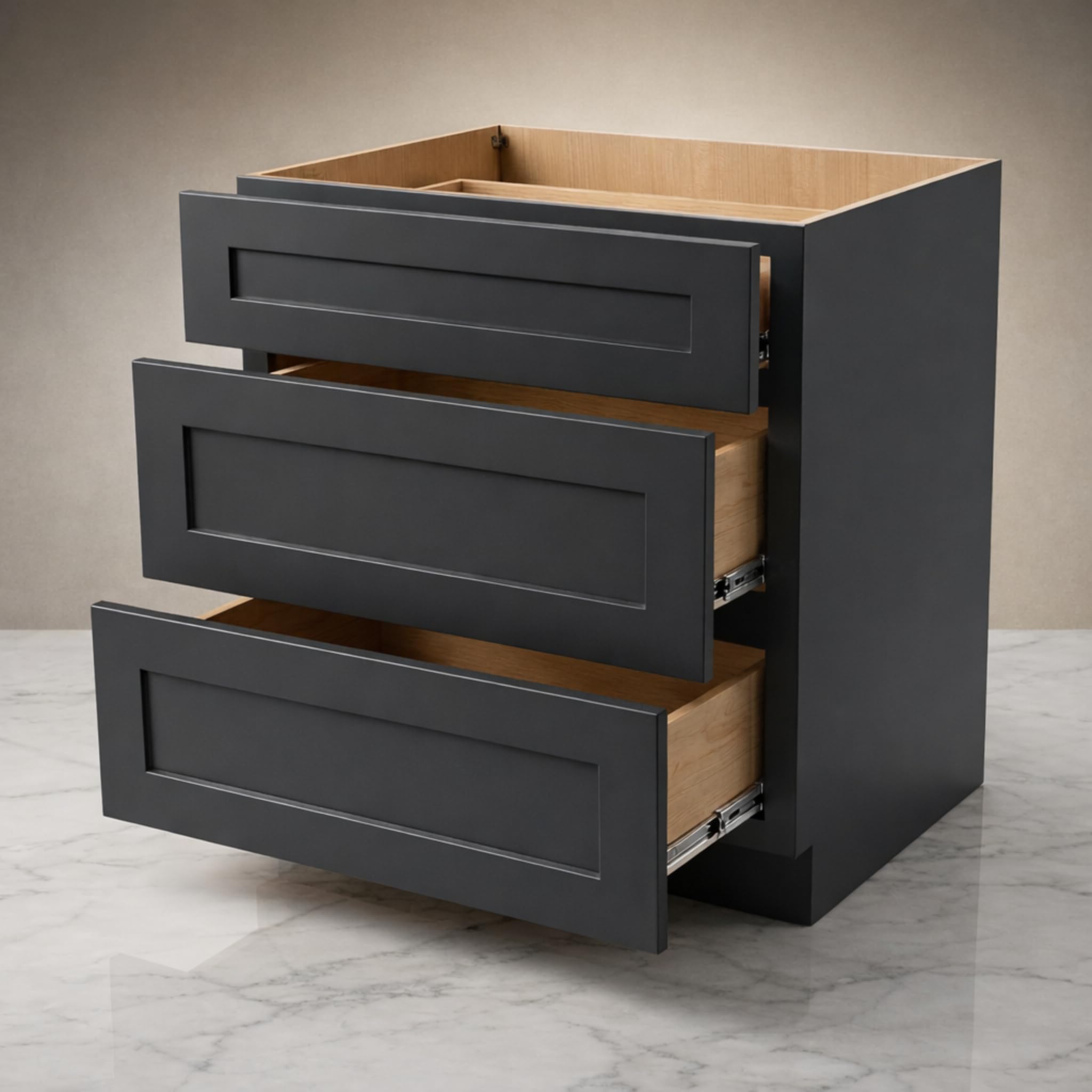CozyHommie 27 Base Cabinet Charcoal Black