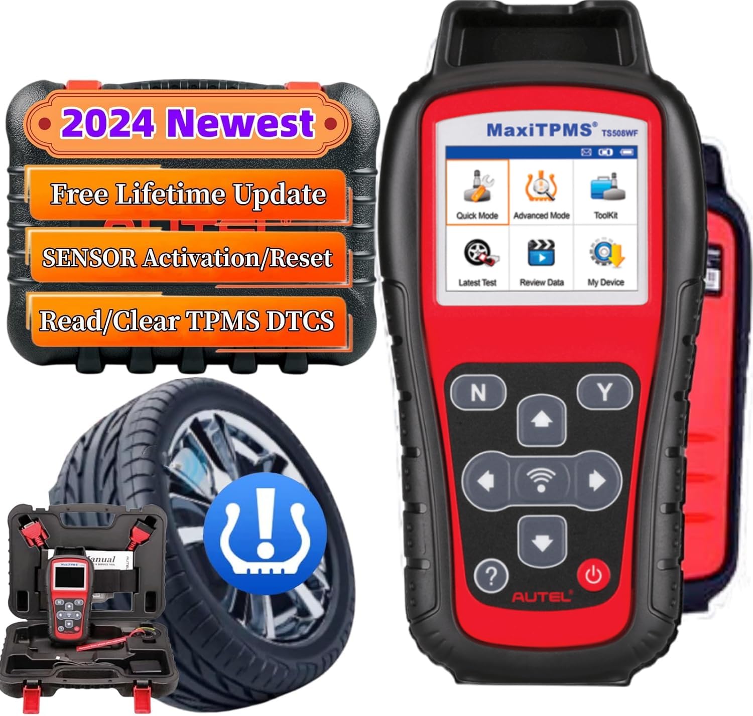 Amazon | Autel Maxi TPMS TS508 TPMS タイヤ空気圧モニターツール 