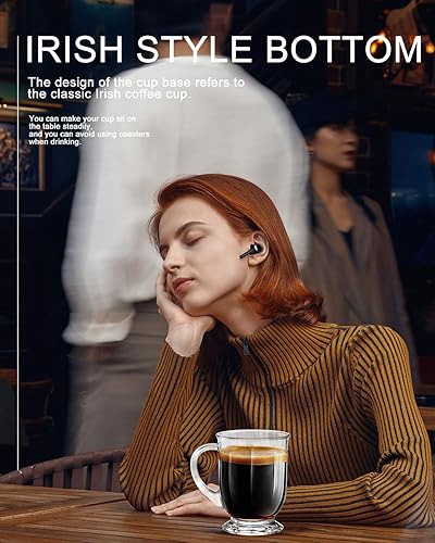 Miniatura 2 de LUXU Tazas de café de vidrio de 24 onzas (1 paquete), taza de café transparente grande, tazas de vidrio con asas para bebidas calientes y frías,