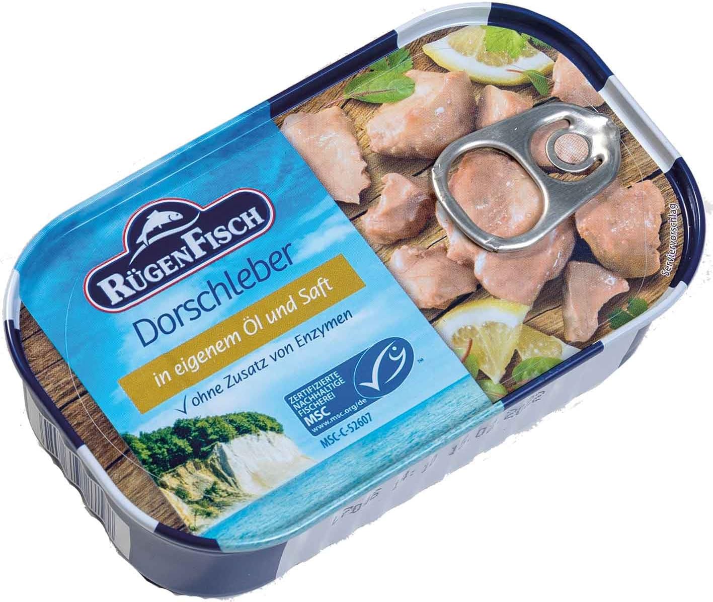 RügenFisch Cod Liver Bits, 3.9-Ounce