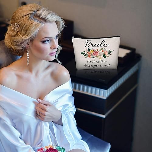 Miniatura 3 de Kit floral de emergencia de boda para novia, juego de supervivencia de boda con bolsa de maquillaje, kit de despedida de soltera, regalo de regalo