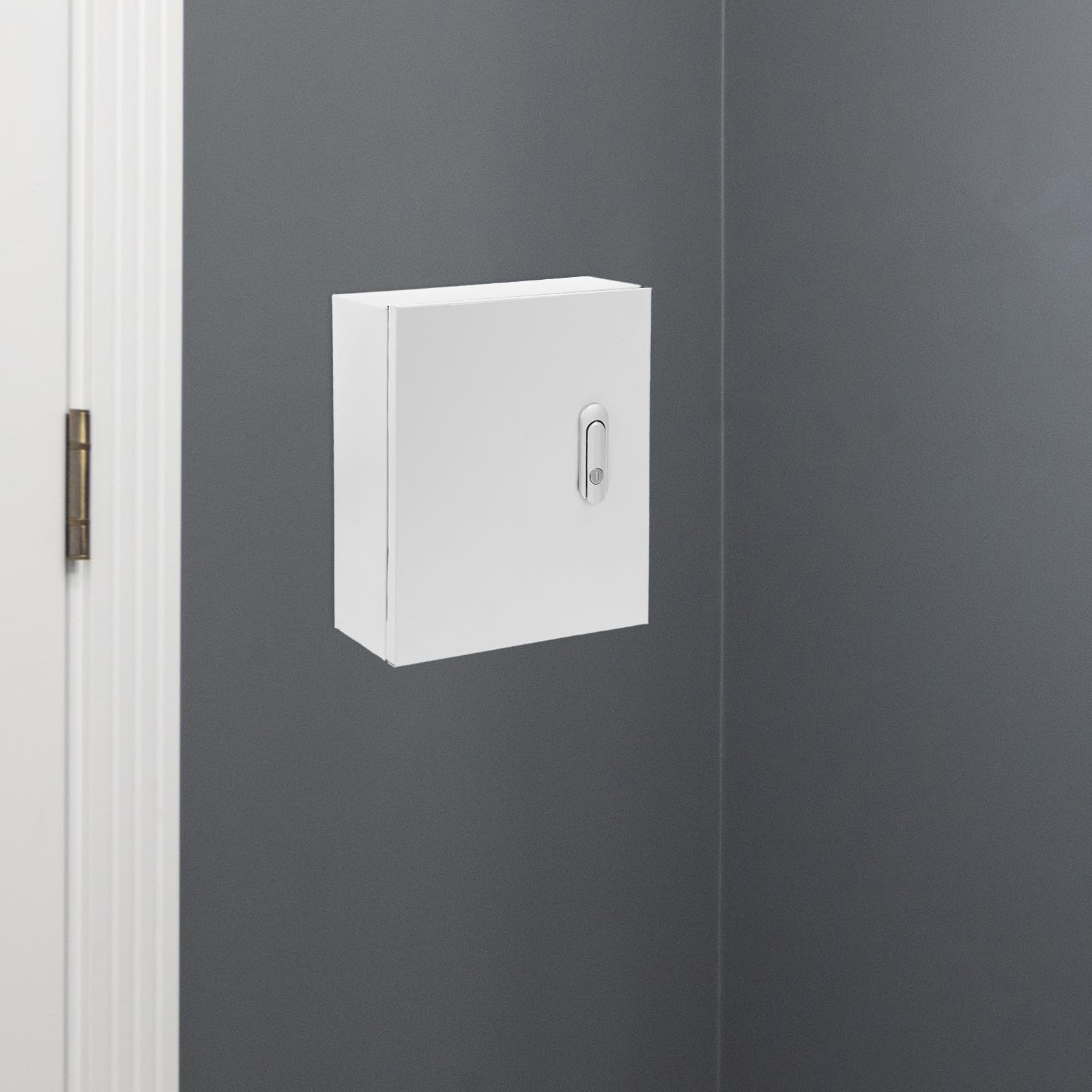 YARNOW Aufputz mit Verstärktem Gehäuse aus Edelstahl Verteilerkasten und Langem Schloss Praktische Elektrobox für Außenbereich und Hochleistungsgeräte