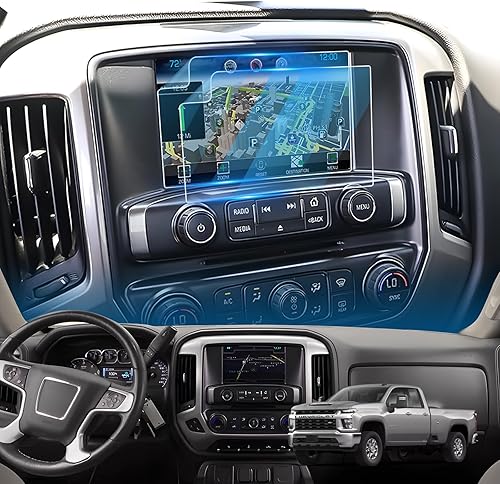 LFOTPP Protectores de pantalla de control para GMC Sierra 1500/2500HD 3500HD 2016-2020 2020 2021 2022 IntelliLink de 8 pulgadas, plástico PET,