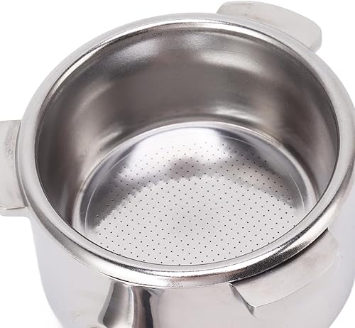 Miniatura 9 de Portafiltro, Extracción Mejora de la Resistencia al Óxido de Acero Inoxidable Tazón de Café Sin Fondo Portafiltro 3 Orejas Portátil con Cesta de