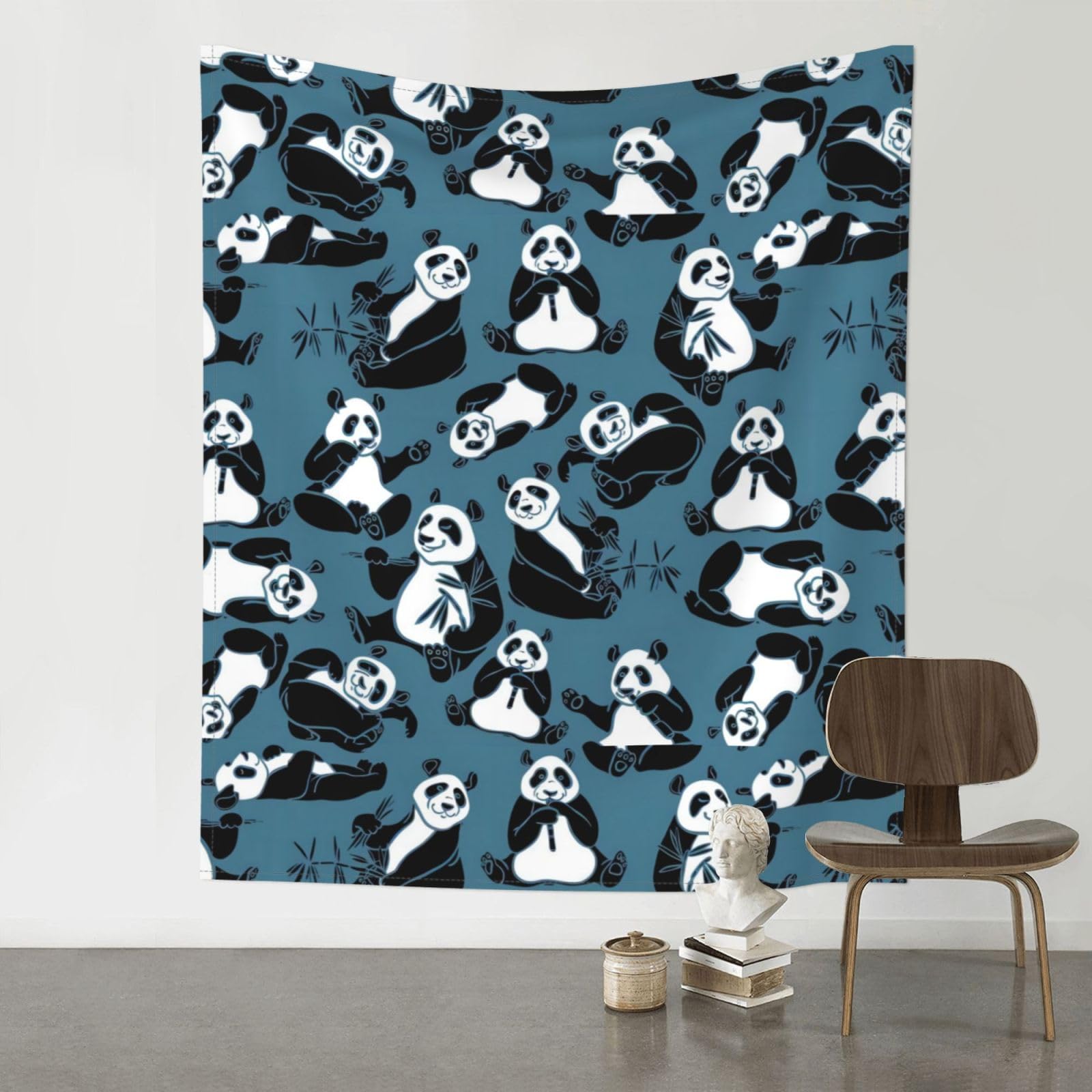 YYHWHJDE Funny Panda Prints 60x51in Wall Tapestry – High-Grade Polyester Throw for Dorm, Beach & Home Decor