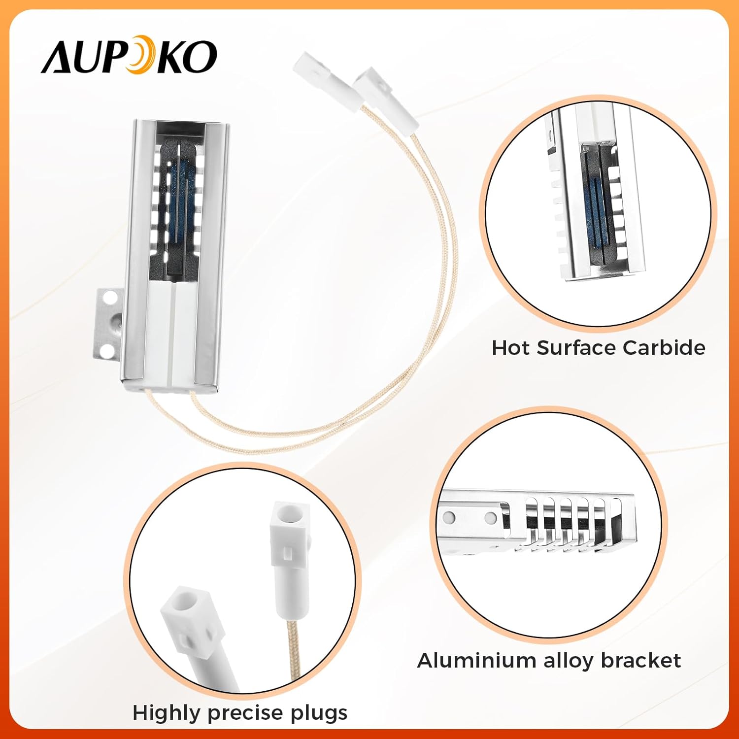 Aupoko DG94-01012A Gas Range Oven Igniter, Compatible with Samsung NX58H95 NX58H99 NX58J NX58K NX58M Oven Range Stove, Oven Bake Igniter Replacement for AP5967723 DS039KX 4011538 Oven Igniter