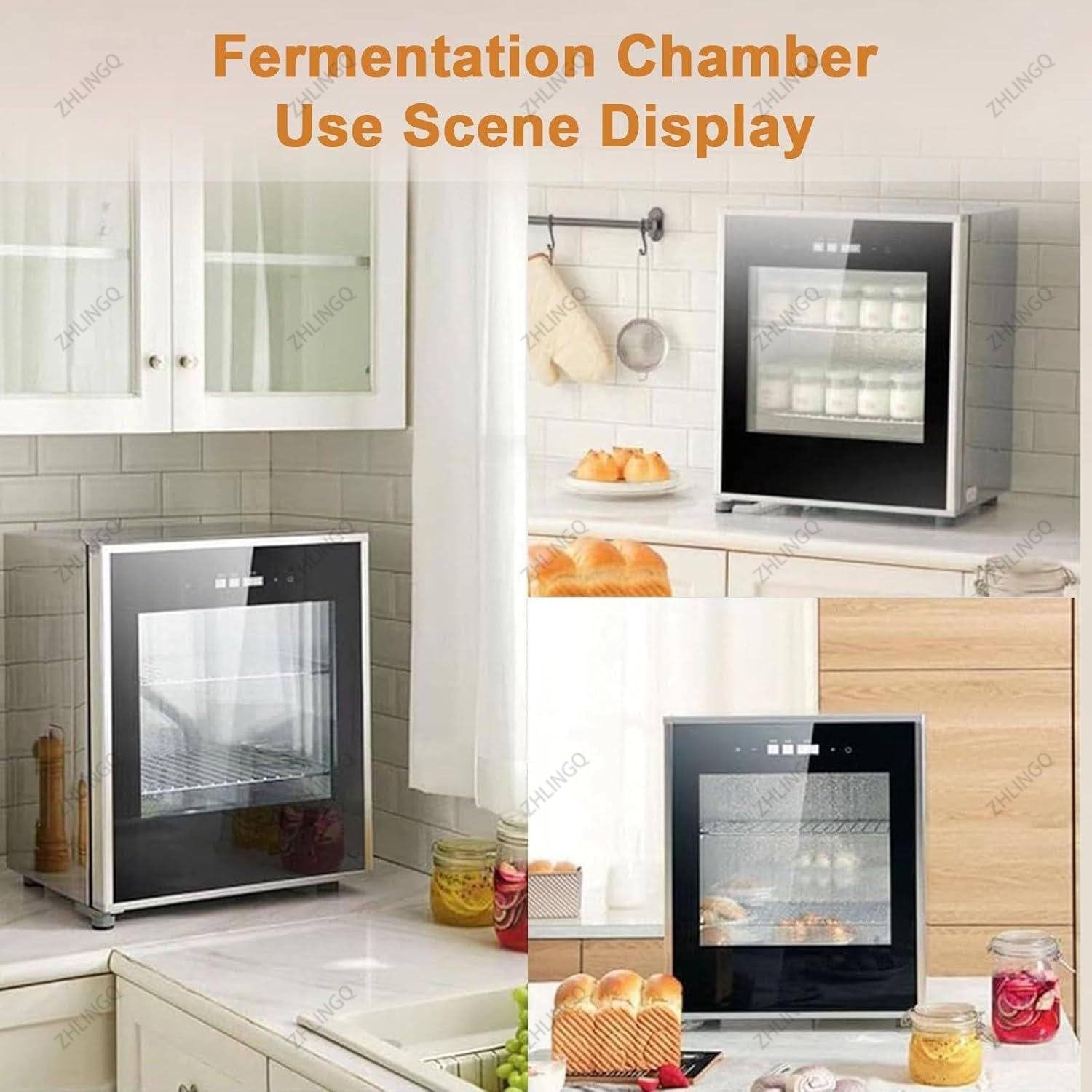 40L Electric Bread Proofing Box with Adjustable Temperature (20-50°C), 260W Dough Fermentation & Yogurt Maker, Timing & Humidity Control, Perfect for Baking Enthusiasts