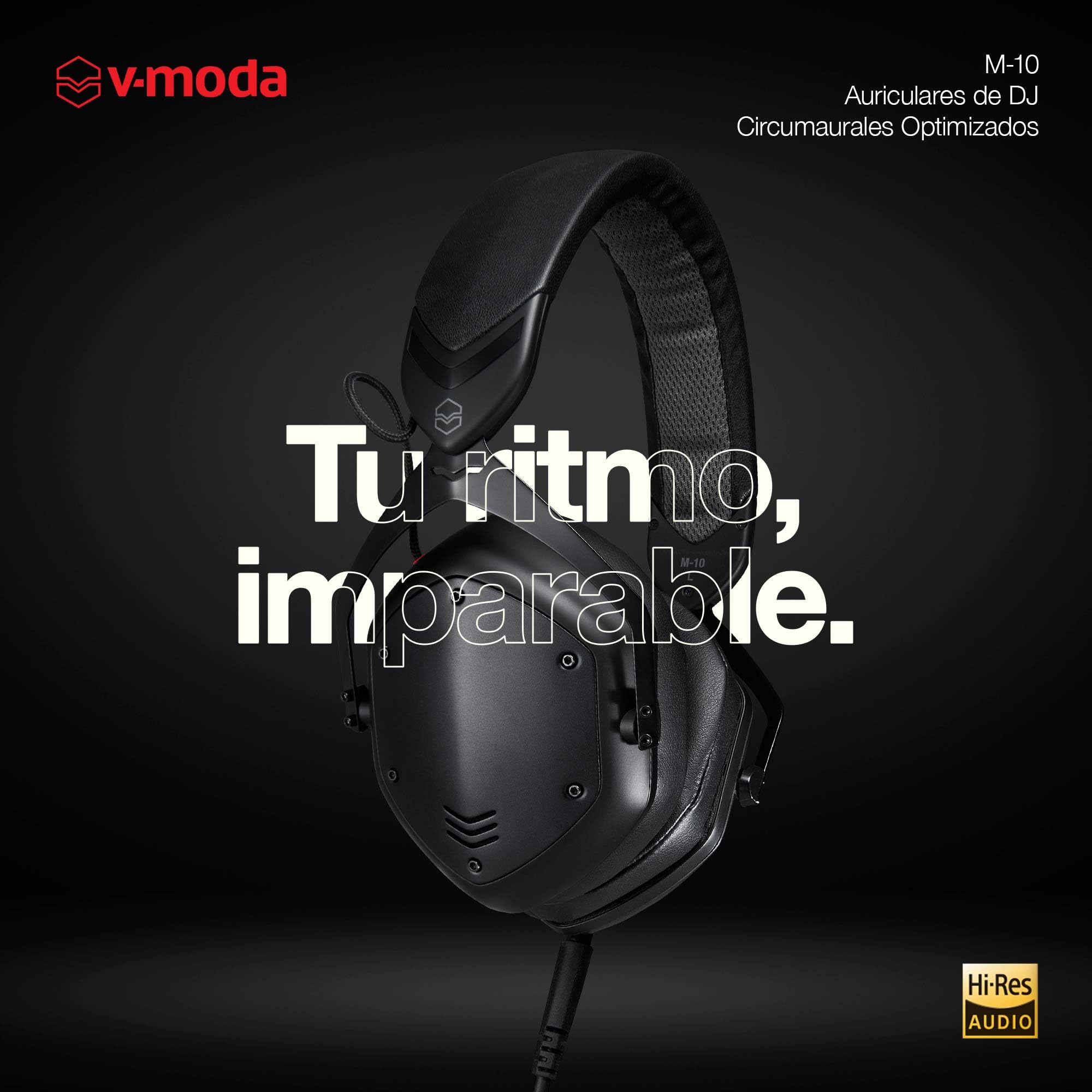 V-Moda M-10 | Auriculares de DJ circumaurales optimizados | Calibrados para DJ y música rítmica | Graves Profundos con claridad en Agudos