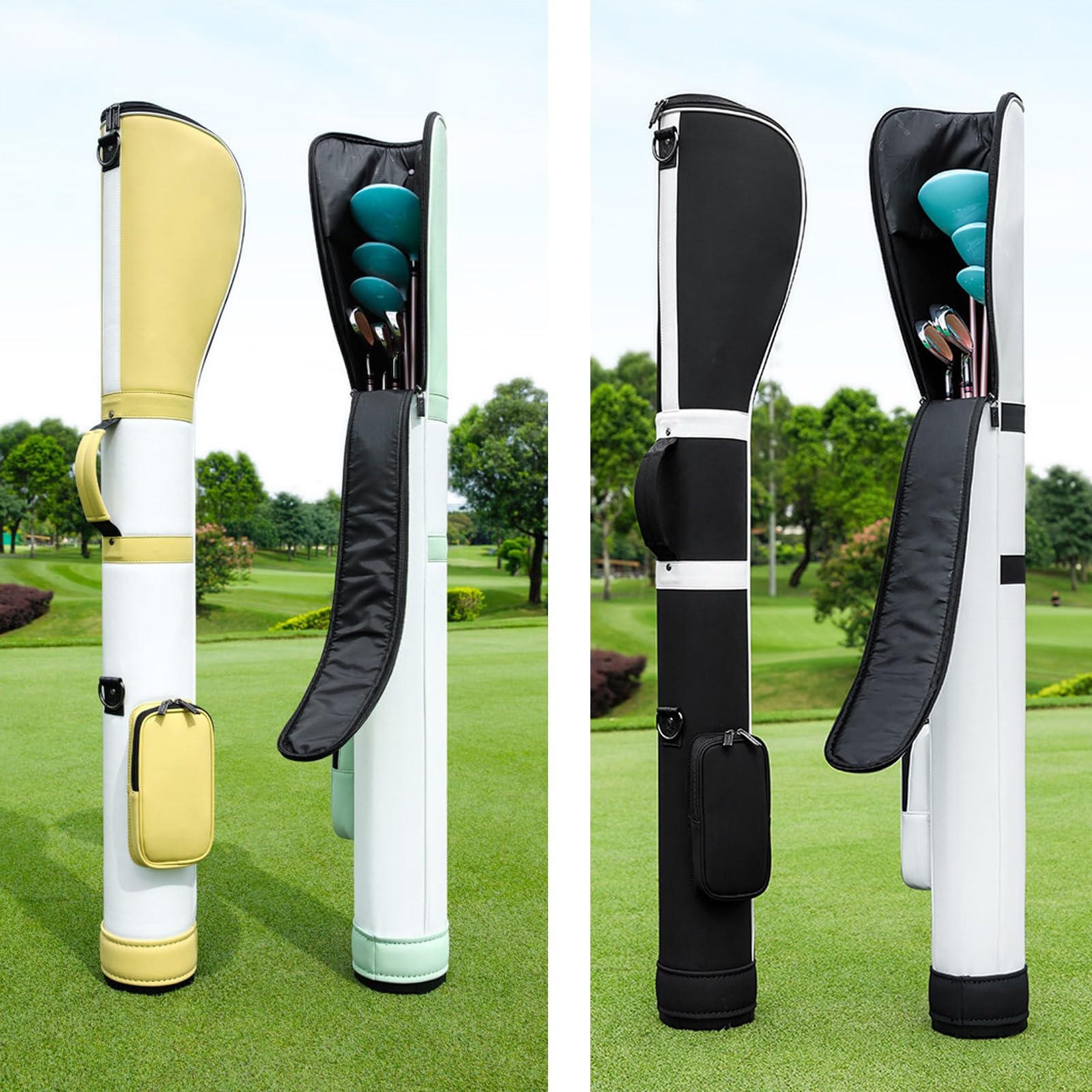 Bolsa Ligera For Palos De Golf, Bolsa Portátil For Pistola De Golf con Correa De Hombro Desmontable, Capacidad For 6~8 Palos, For Práctica De Campo
