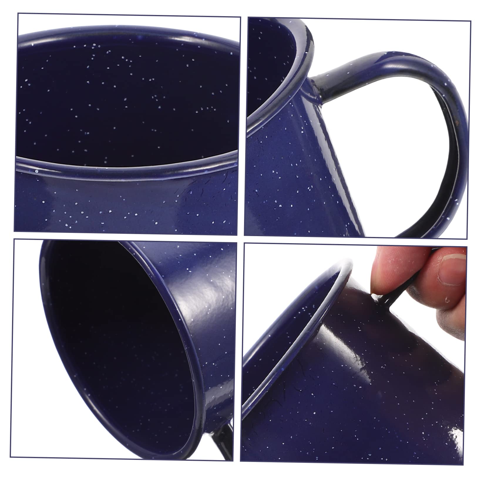 ABOOFAN 2stücke Emaille Tasse Klassischer Robuster Becher Für Kaffee Tee Und Milch Für Outdoor-aktivitäten Und Camping Leicht Zu Reinigen Und Langlebig