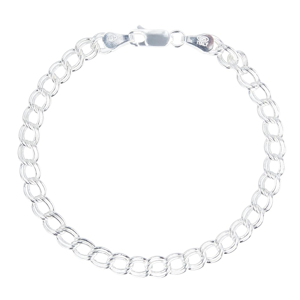 silver 925 Italy necklace bracelet 喜平 Amazon.com: 925 Sterling Silver Italian Charm Link Chain