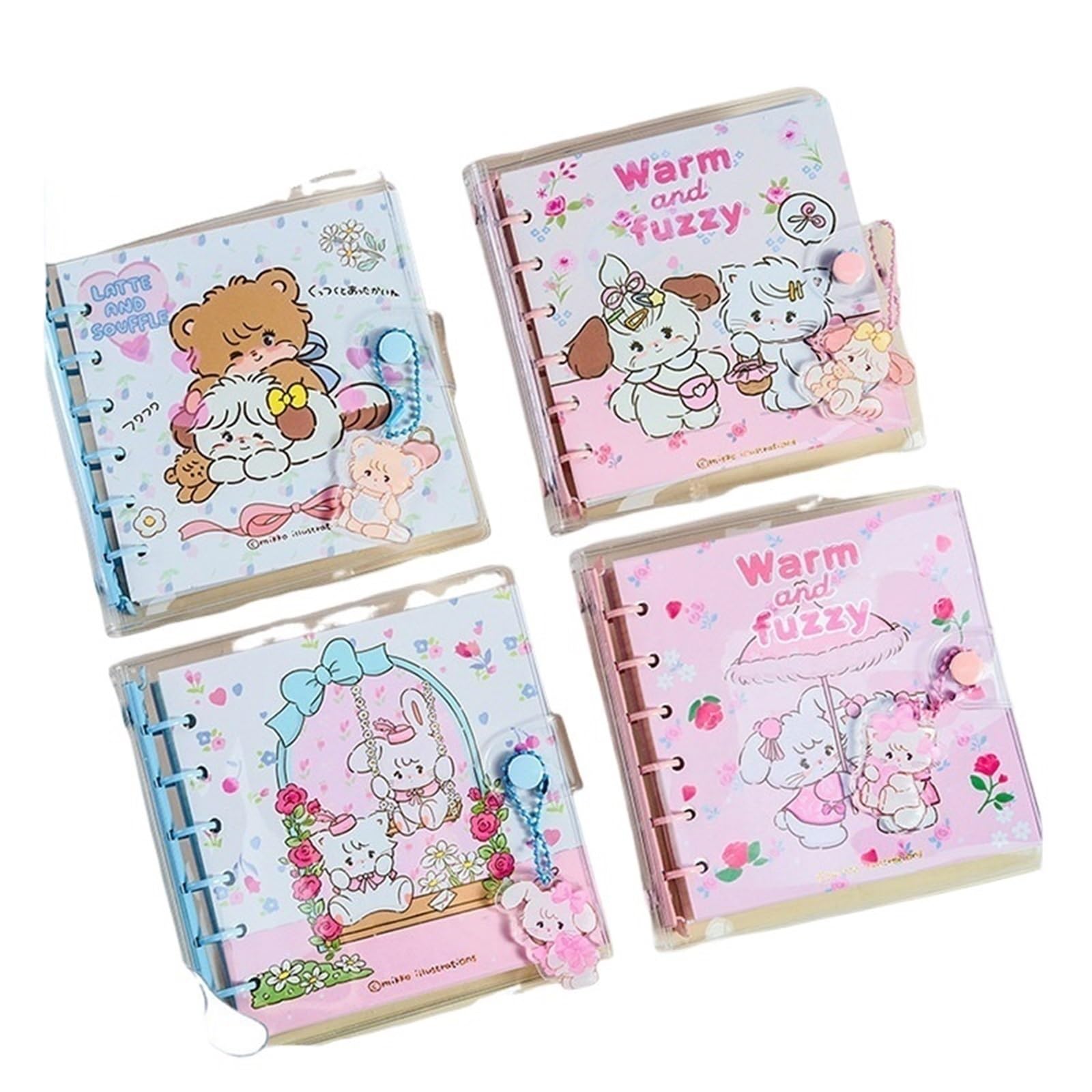 Hand Book Square Crystal Loose-leaf Girl Hand Book Student Stationery Loose-leaf