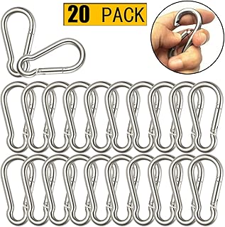 SMTUNG 304 Stainless Steel Carabiner Spring Snap Hooks for Camping Fishing Hiking Traveling - coolthings.us