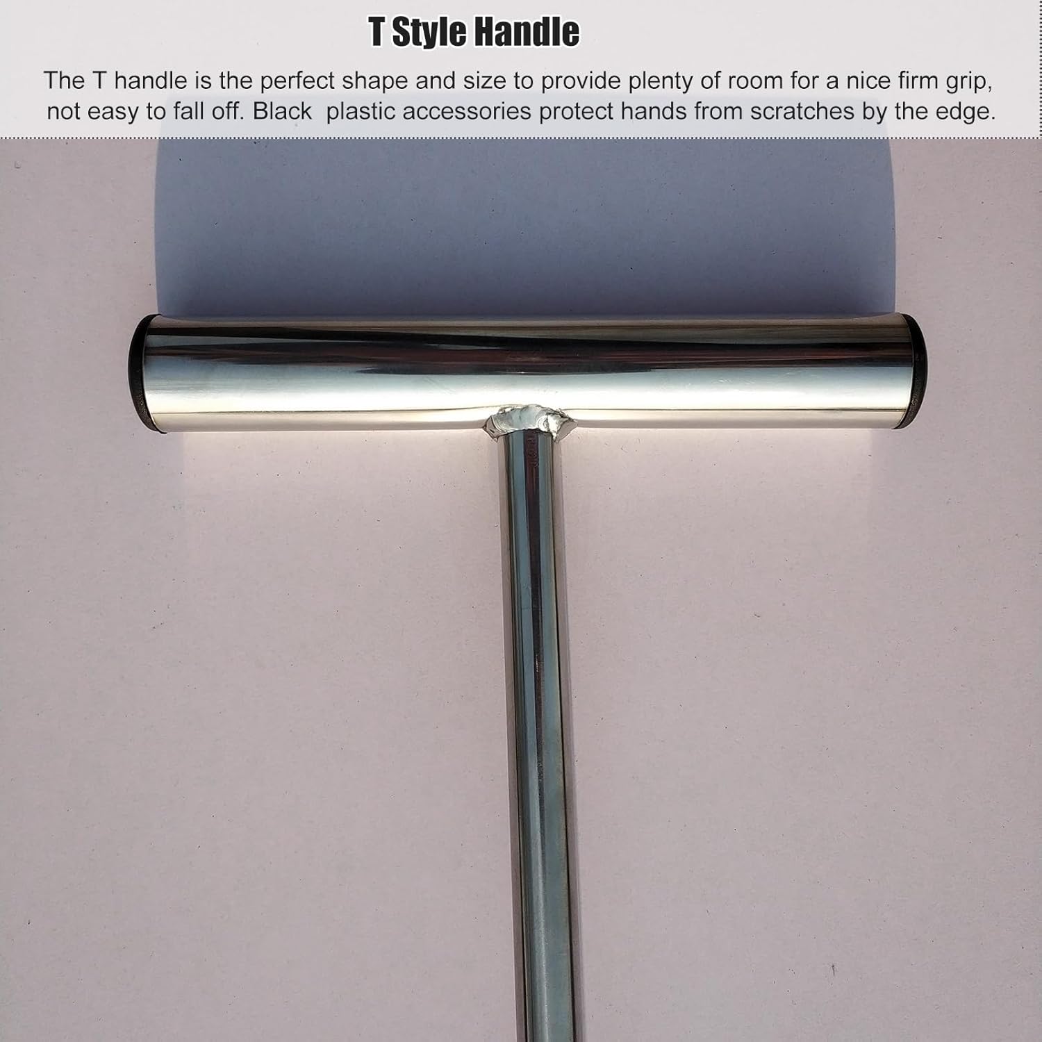 Drain Grate Cover Lifting Tool, Roller Shutter Puller Hook for Sewer Maintenance Retrieving Cable Garbage Disposal, T Stainless Steel Manhole Lid Opener (Color : 10mm, Size : 60cm/23.6in)