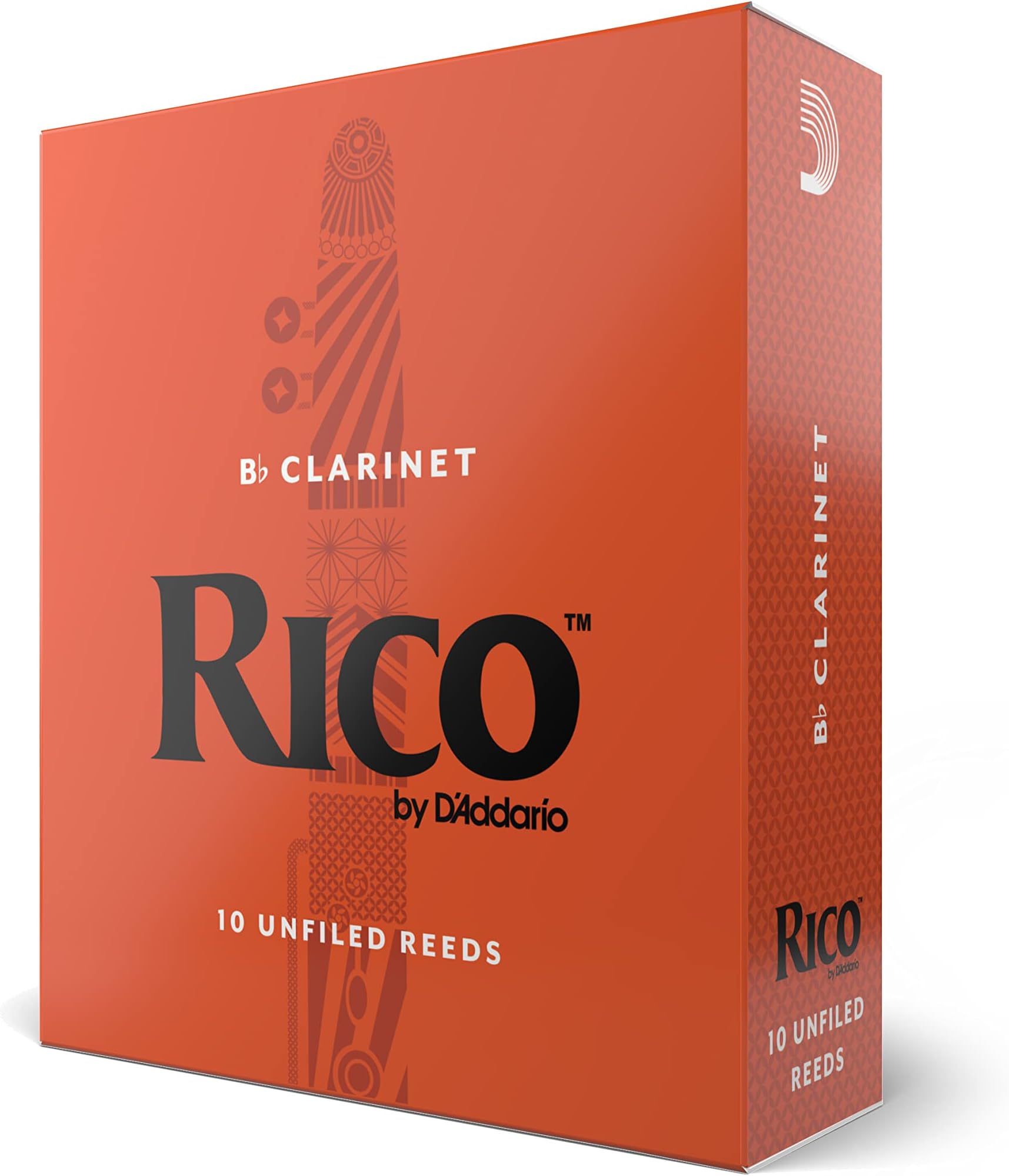 Rico Bb Clarinet Reeds, Strength 2.0, 10-pack
