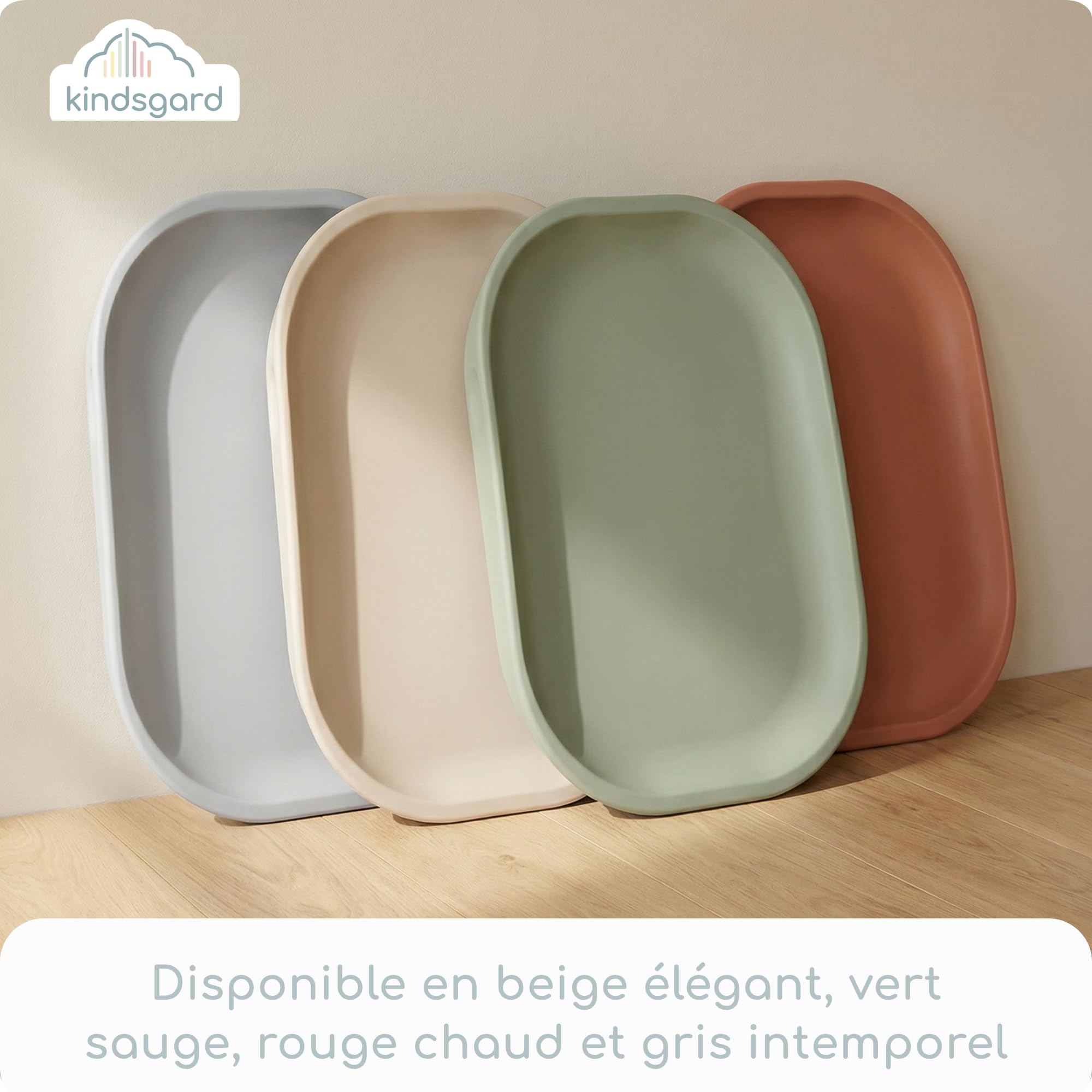 kindsgard Skifte Matelas à langer, doux, en polyuréthane, avec bord surélevé, lavable, hygiénique, sans substances nocives, 68,5 x 48 cm, pour table à langer, commode, machine à laver ou sol, rouge