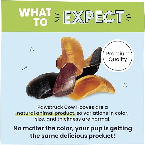 Miniatura 6 de Pezuñas naturales de vaca para perros, fabricado en Estados Unidos, golosinas masticables dentales de carne