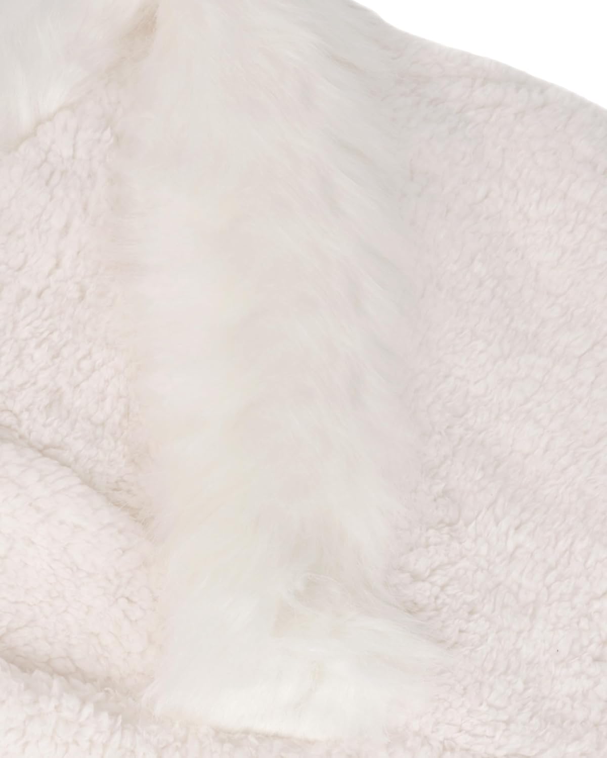 Winter Faux Fur Fuzzy Trim Sherpa Hooded Scarf Cute 3-in-1 Scarf Hat Gloves Set for Women - Image 5