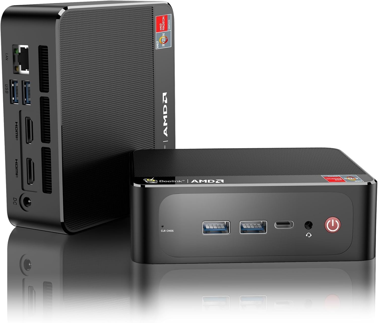 Beelink SER5 Mini PC AMD Ryzen 5 5500U(Up to 4.0 GHz), 32GB DDR4 RAM 500GB NVMe SSD, AMD Radeon Graphics Mini Computer, Support 2.5 Inch HDD/ 4K Display/ WiFi6/ BT5.2 Home/Office Mini Computer