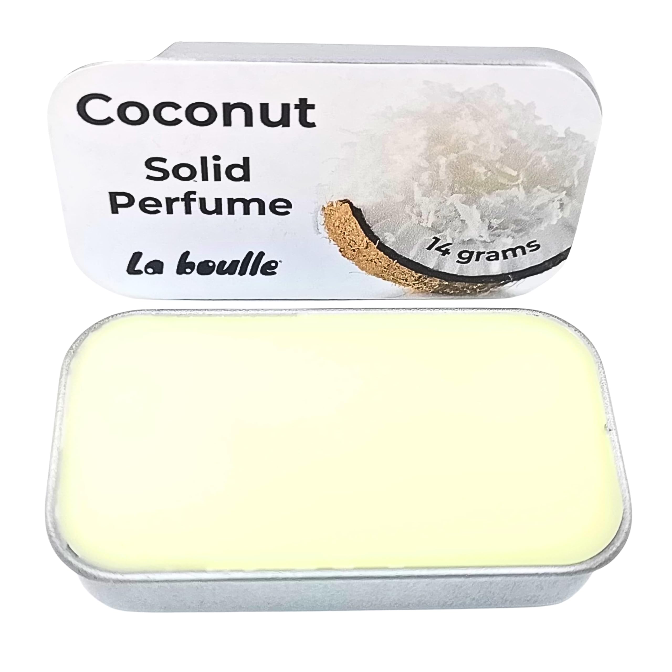 Solid Perfume Balms. Handmade. 14 gr. Only natural ingredients. Long lasting perfume. (Coconut)