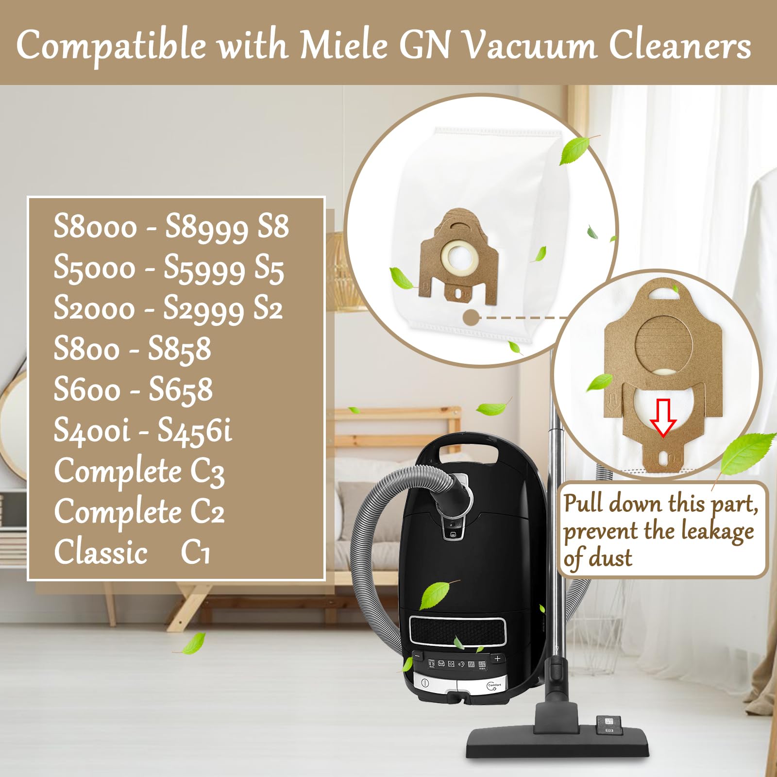 Sacchetti Aspirapolvere Miele Hyclean Gn - Sacchetti di ricambio AirClean 3D Efficiency per aspirapolvere...Trova il sacchetto e il filtro per il tuo aspirapolvere