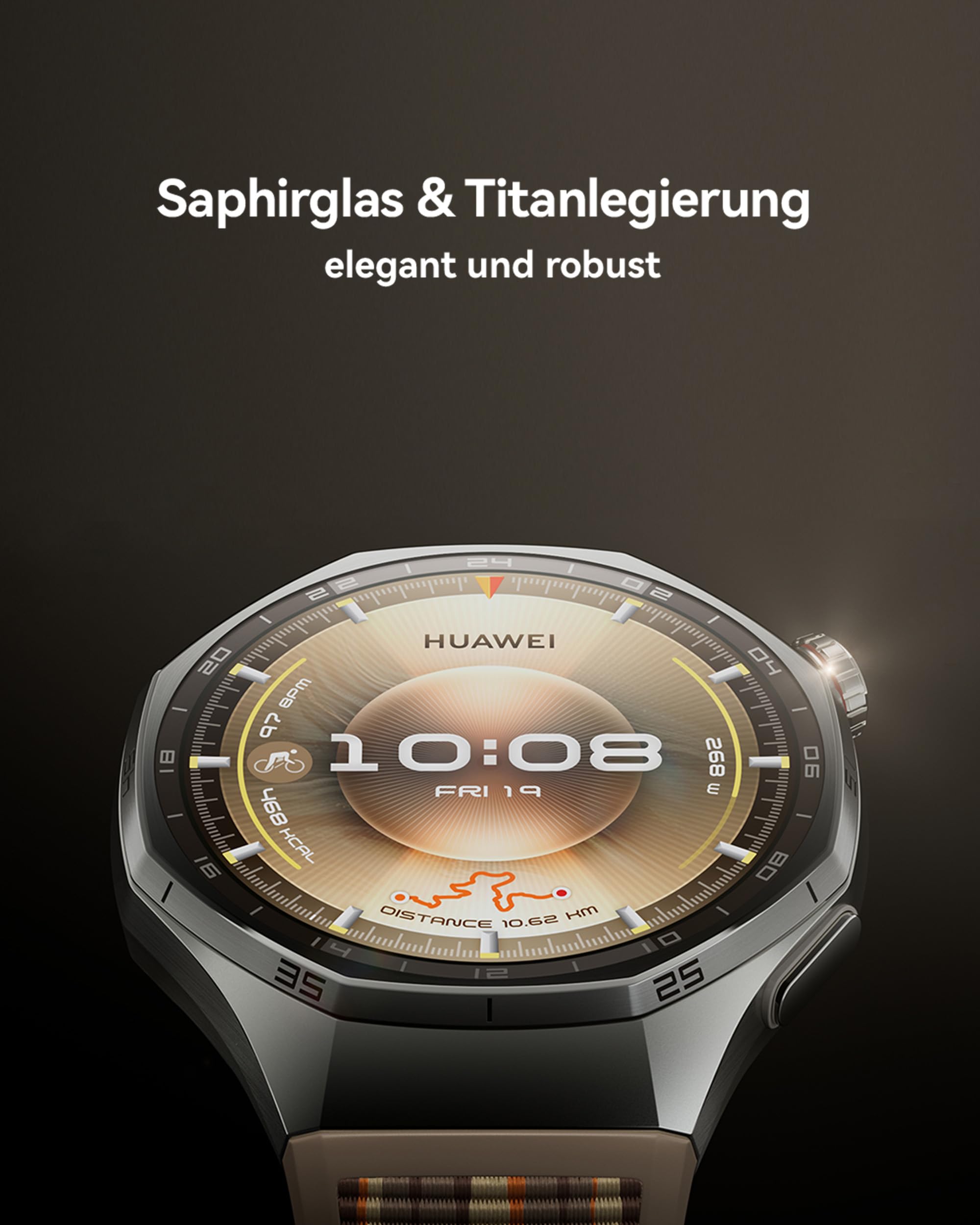 HUAWEI Watch GT 6 Pro Smartwatch, GPS, EKG, 1,47" AMOLED-Display, Bis zu 21 Tage Akku, umfassende Fahrrad-Features, 100+ Sportmodi, Kompatibel mit Android™ & iOS, Gesundheitsmonitoring, Schwarz, 46mm
