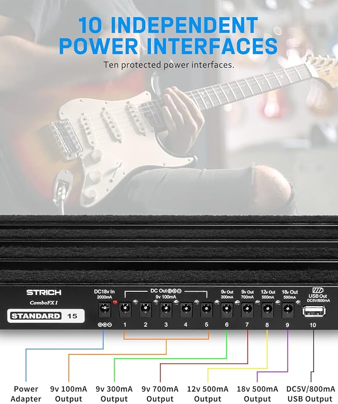 Pedalera STRICH PB-S15 con Fuente Integrada 15 x 11 Pulgadas miniatura 3