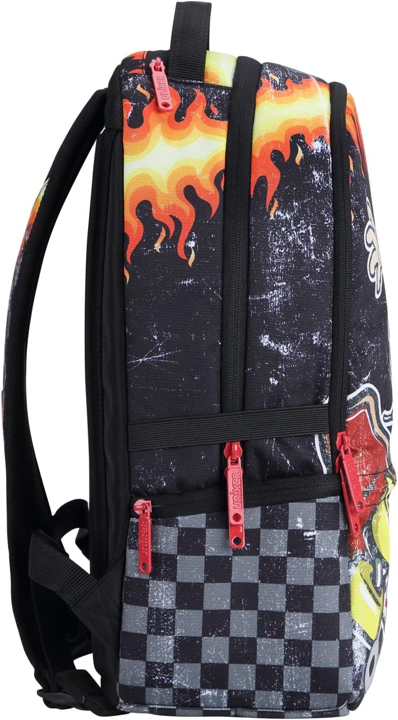 UNIKER School Backpack for Teen Boys, Laptop Backpack for 15.6 Inch Laptop,Designer Backpack for High School, Skateboard Boy