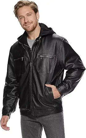 Victory Outfitters Men's Genuine Leather Jacket Multi Pocket Racing Jacket Motorcycle Jacket