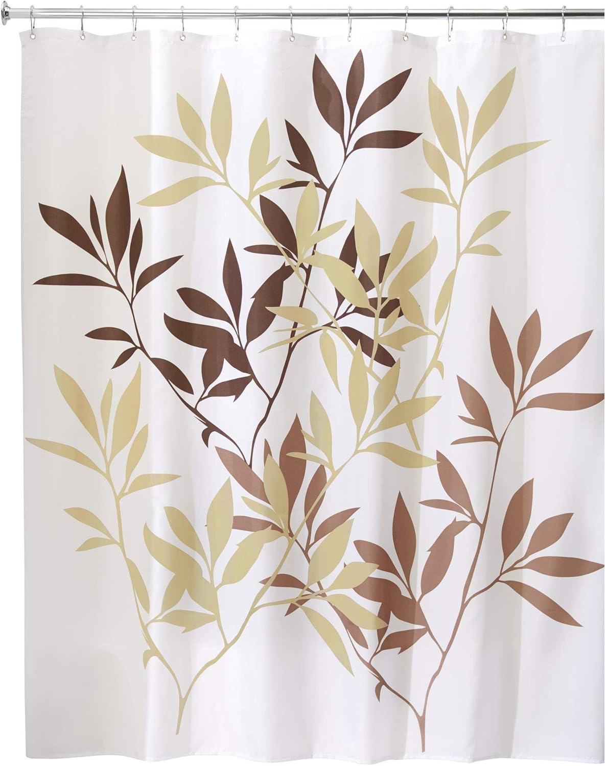 iDesign Laurel Fabric Polyester Shower Curtain, 72" x 72" - Gray/Blue