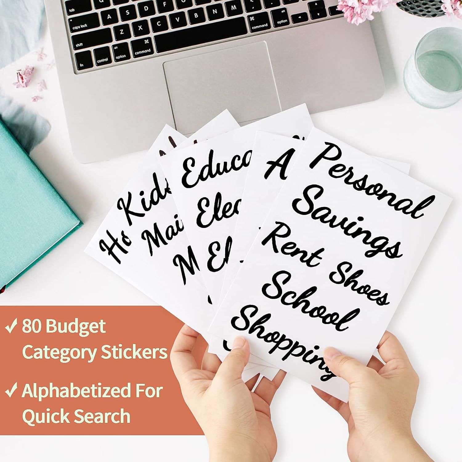A6 Cash Envelope Budget Binder - Black Stickers Vinyl Decal Labels with Leopard Budget Binder with Zipper Envelopes & Expense Tracker & Labels, Budget Wallet Money Organizer for Cash, Coupon : Office Products