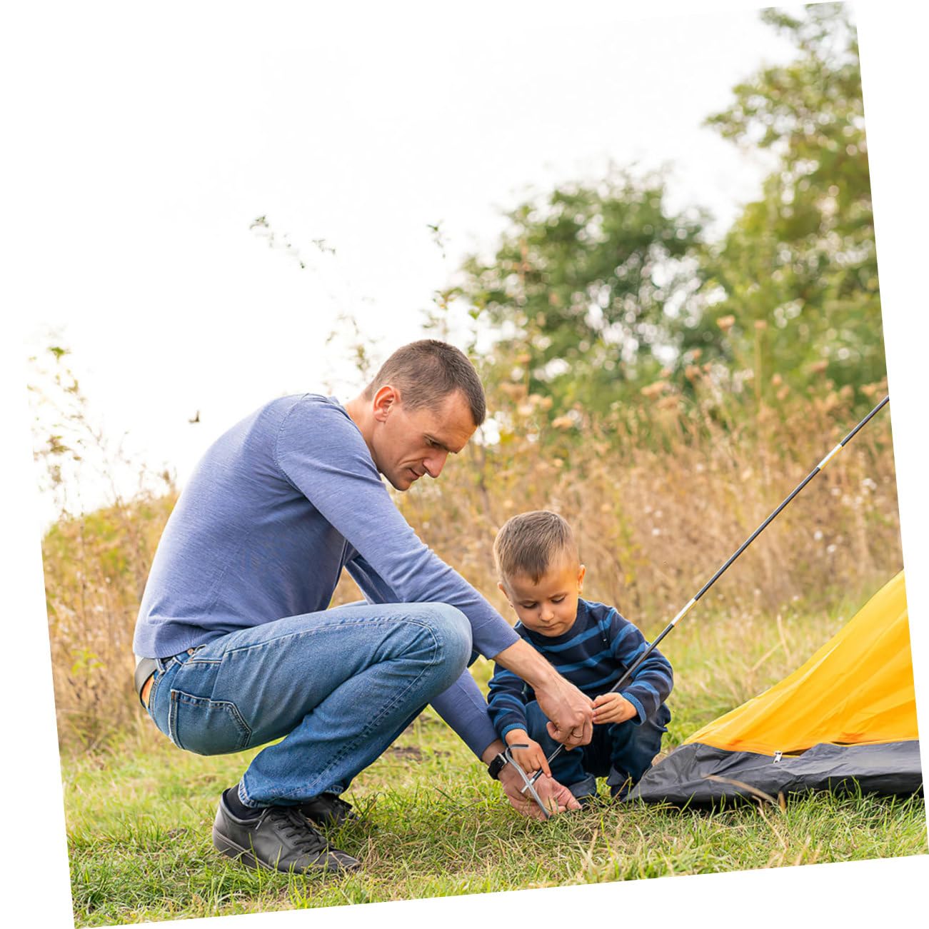Sosoport 40 Pezzi Picchetti Esagonali in Metallo Robusti per Campeggio e Giardino Fissaggi Terreno Leggeri e Facili da Usare per Ripari Coperture e Attrezzature Outdoor
