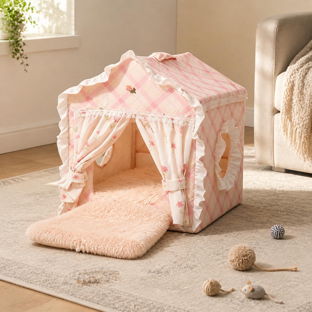 Cuccia Gatto Principessa, Casetta per, L | Struttura in tessuto, Gatto riposo, animali, Per Decoratori interni