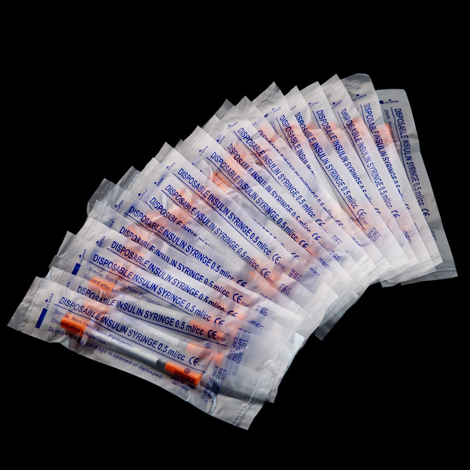 20 Pack 0.5ml Disposable Syringe, 32G 0.5cc 5/16 Inch (8mm) Lab Supplies Syringes, Individually Wrapped — Amazon image 6