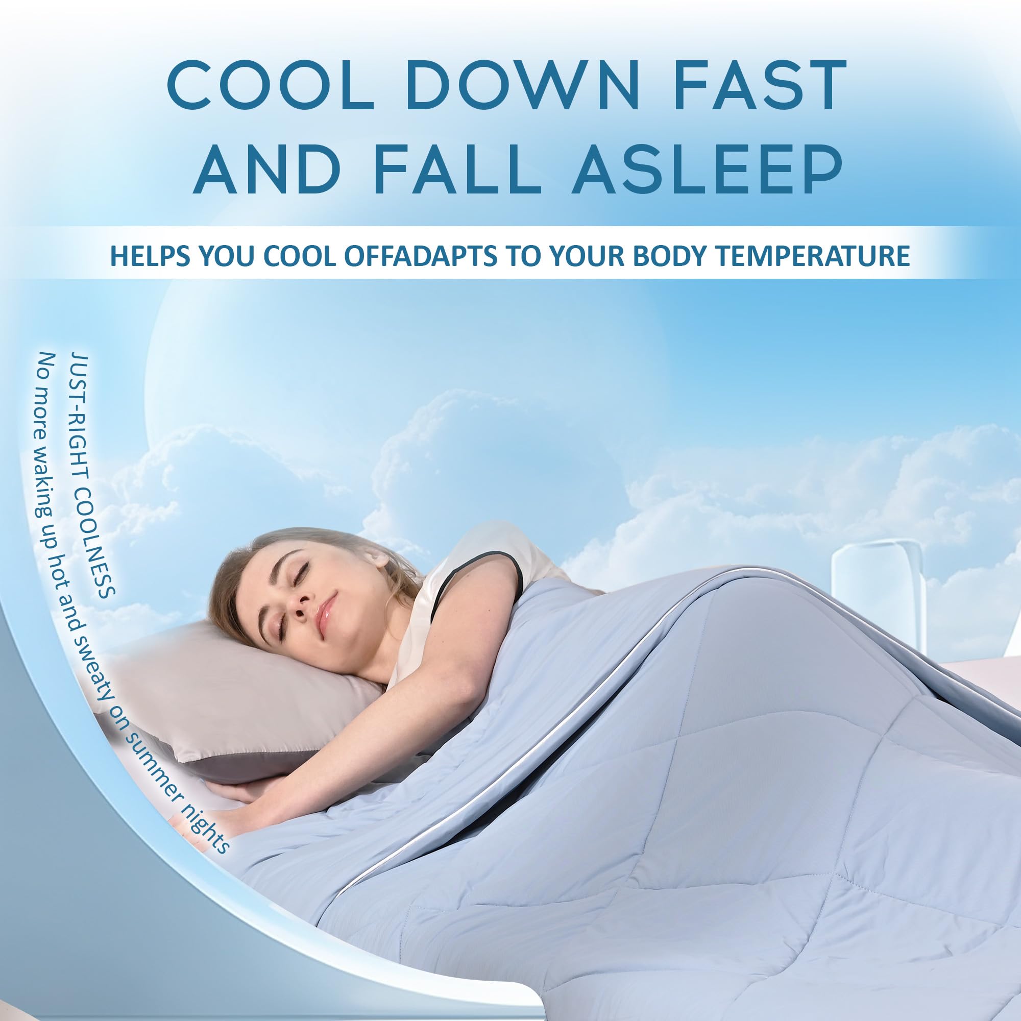 Blue Cooling Comforter Queen Size(90