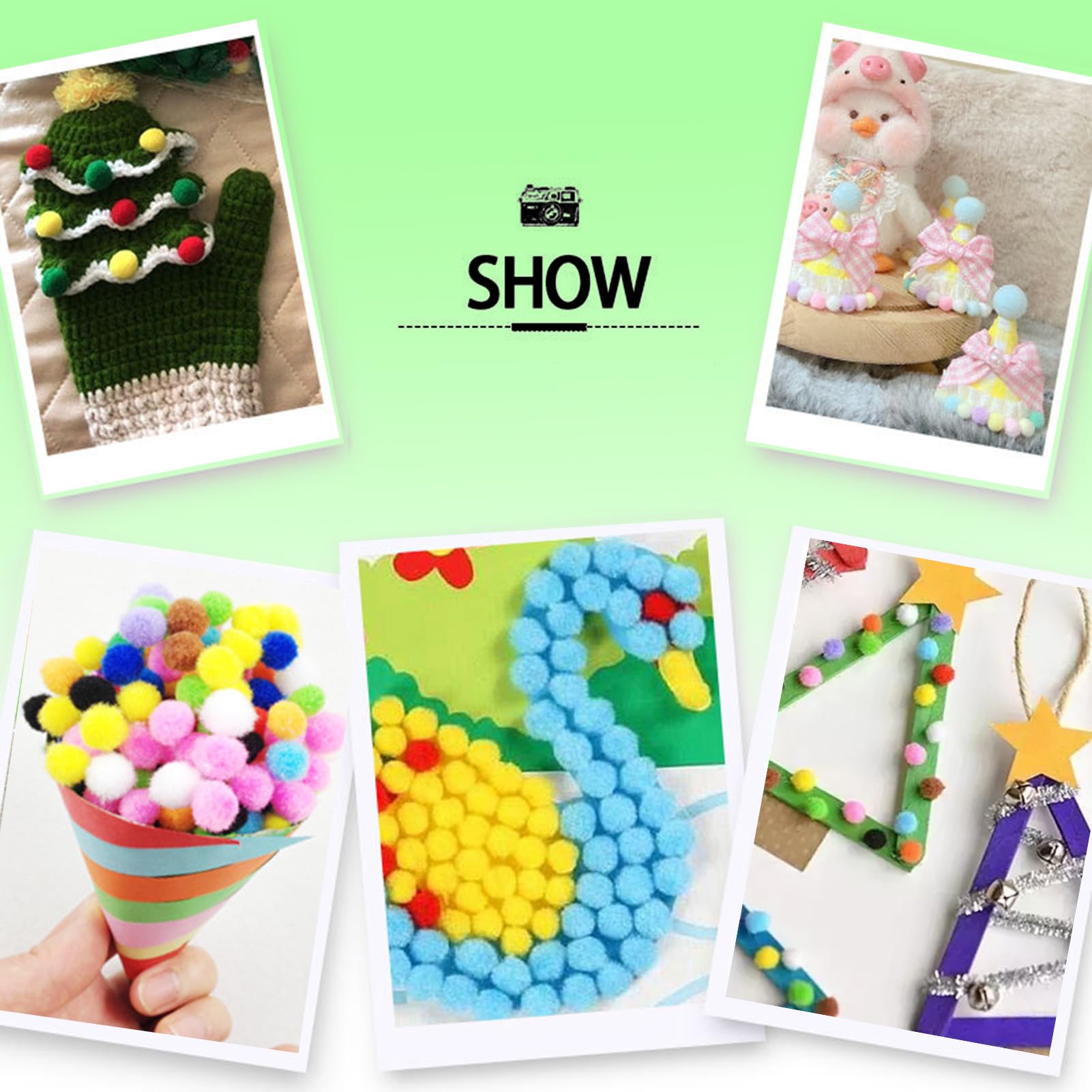 2000 Pompon Colorati 6mm - Mini Palline Di Feltro Per Lavoretti E Decorazioni - Foto 7