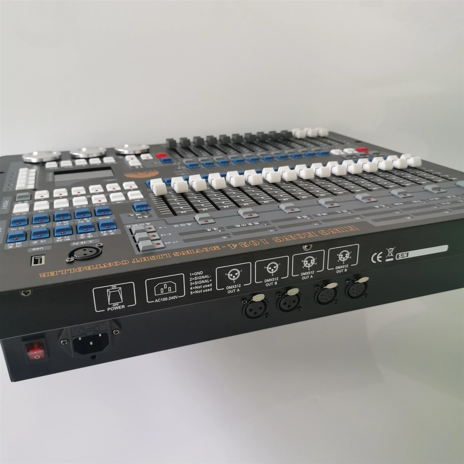DJ-Mixer, Konsole 1024 Controller für Bühnenbeleuchtung 512 DJ-Controller für Party und Karaoke (Flightcase-Verpackung, Q)