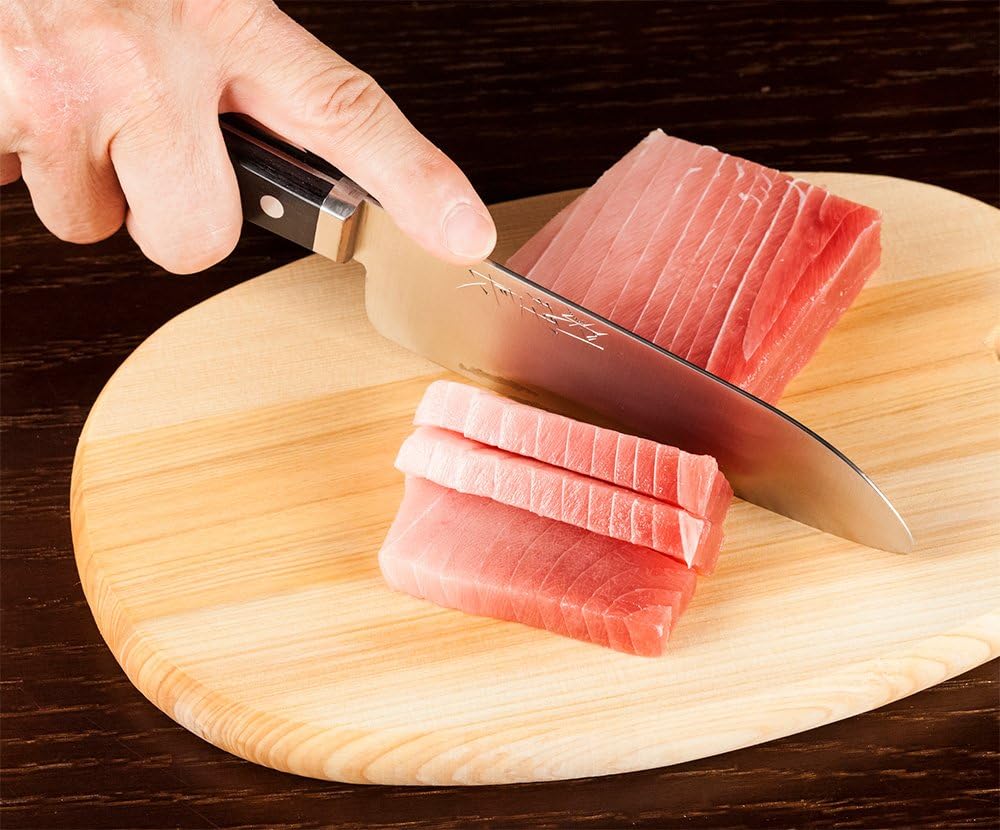 Japanese sushi knife Crafted by Mr Yamakawa(bladesmith of kanto gyuto) Santoku chef's knife Made in Japan