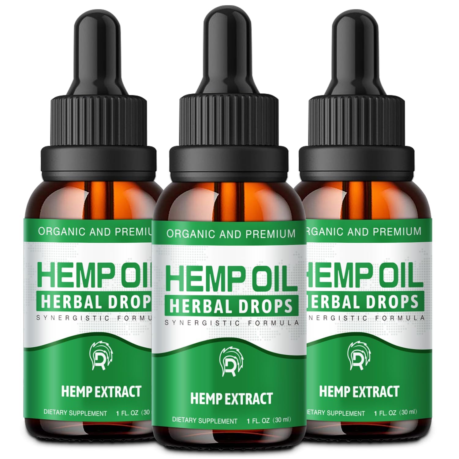 3 Packs Hemp Oil High Potency - Maximum Strength Organic Hemp Drops for Adults - Natural Hemp Oils