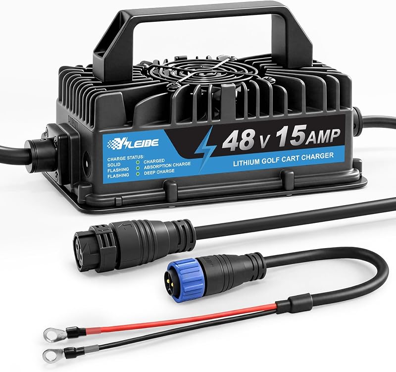 Carregador de bateria de lítio YILEIDE 58,4 V 15 A para baterias LiFePO4 de 48 V/51,2 V