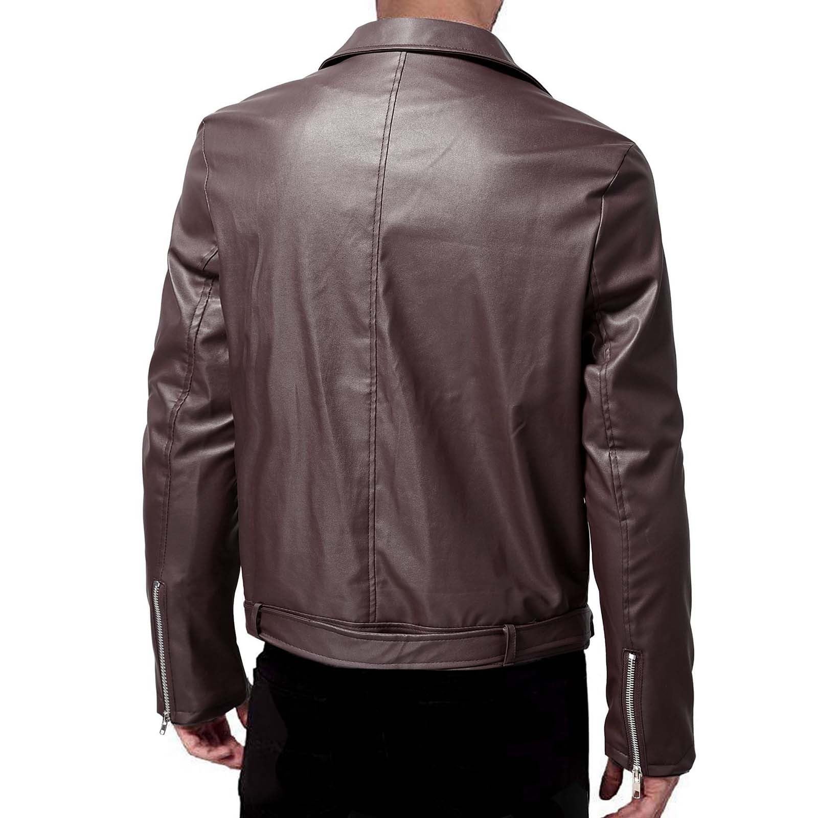 Giacca in pelle casual da uomo Plus Size elegante giacca in pelle sottile E Giacche per gli uomini