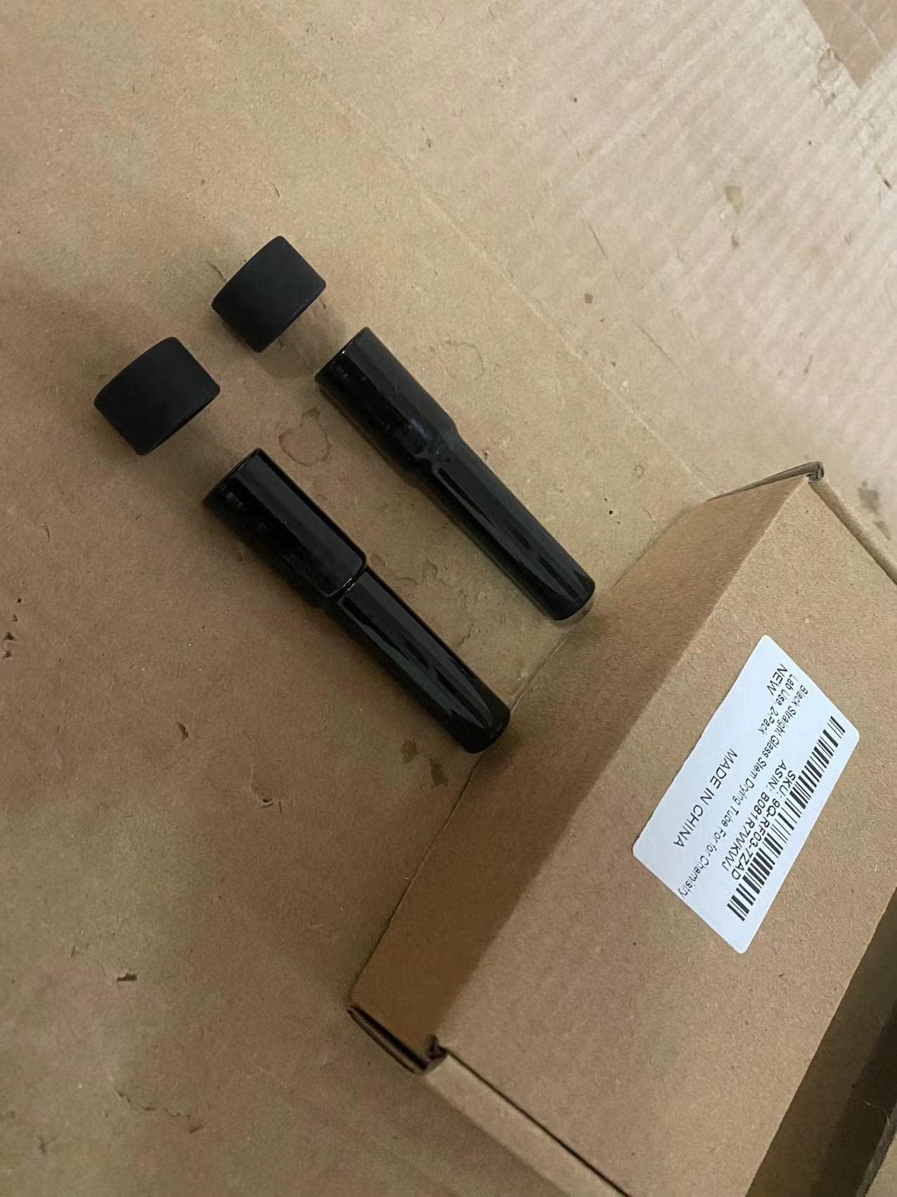 Black Glass Air Stem Straight Solo Drying Tube, 2-Pack (Long)