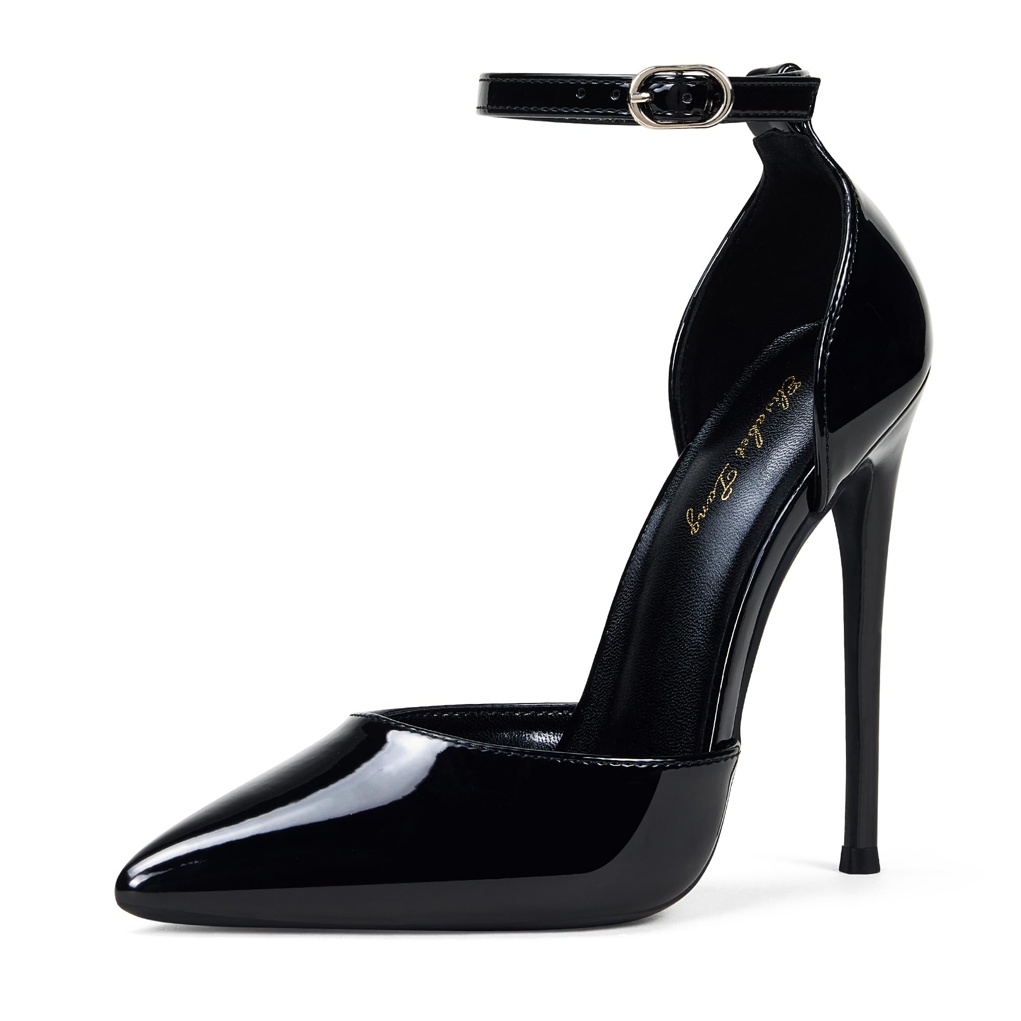 Zhabtuc D'Orsay High Heels, damespumps met enkelriem, spitse