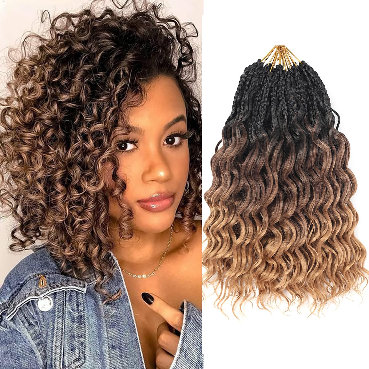Amazon.com : pojui 12 Inch Ocean Wave Crochet Hair 8 Packs